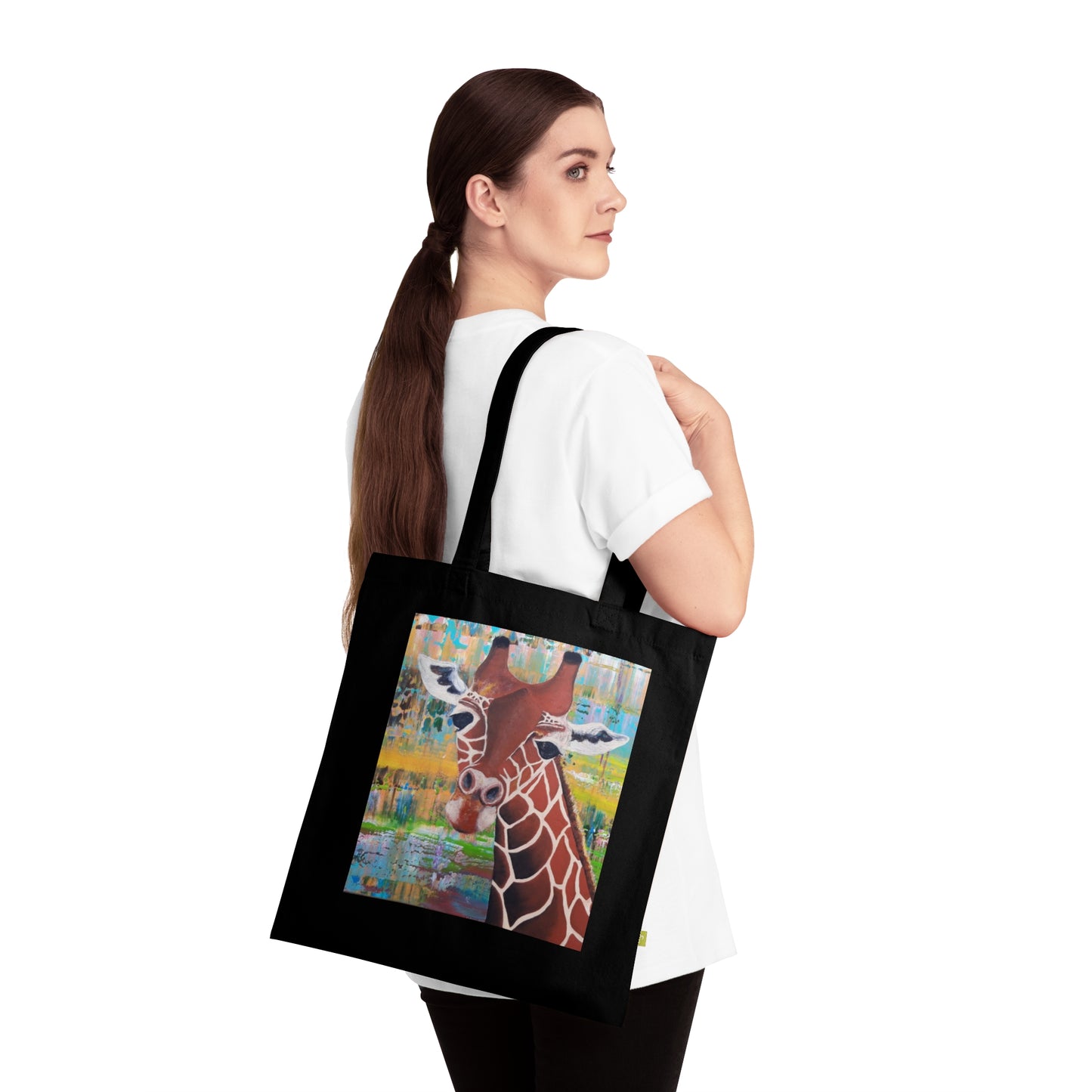 Colorful Giraffe Eco-Friendly Shopping Bag, Sustainable