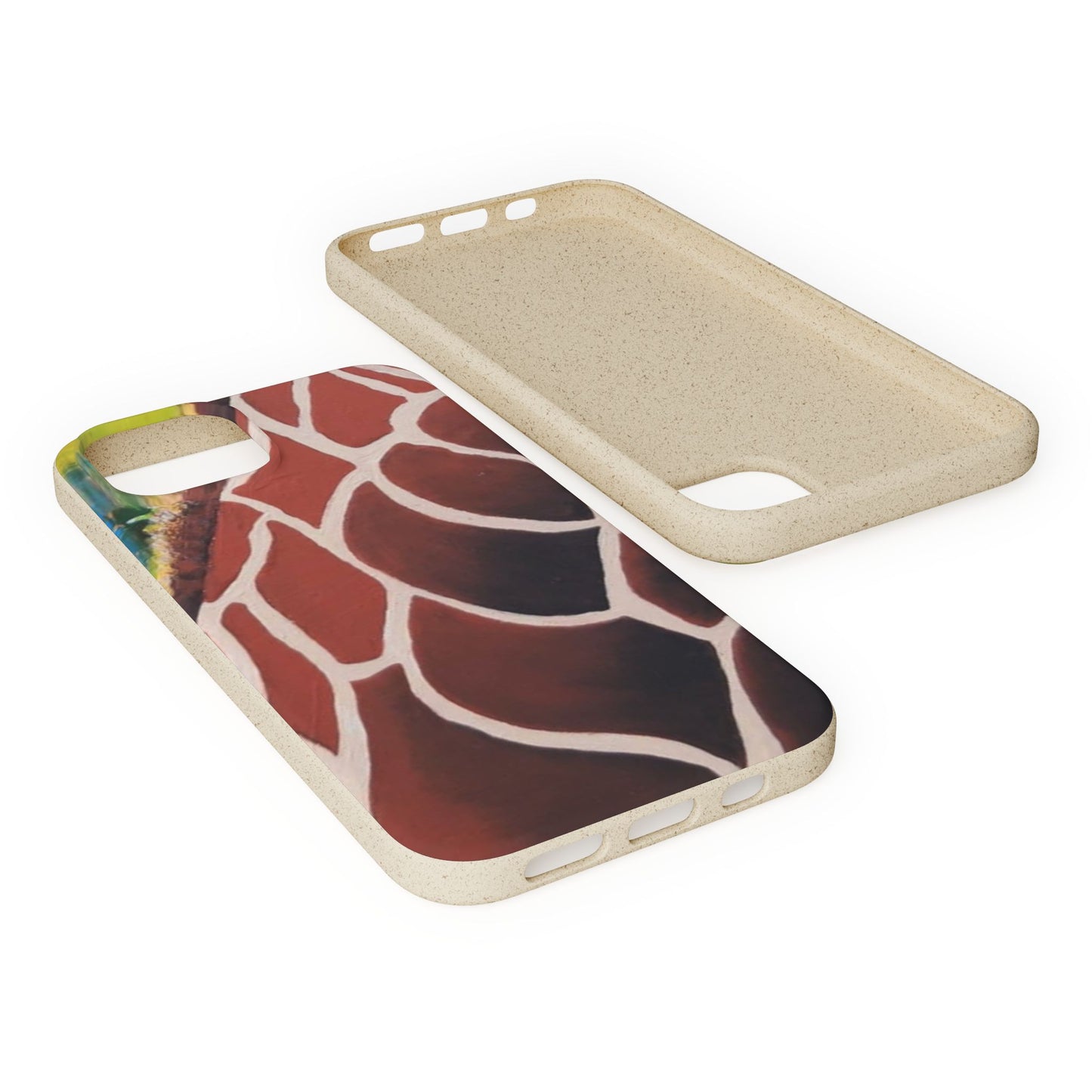 Eco-Friendly Phone Cases, Biodegradable Cases with Giraffe Print, Sustainable