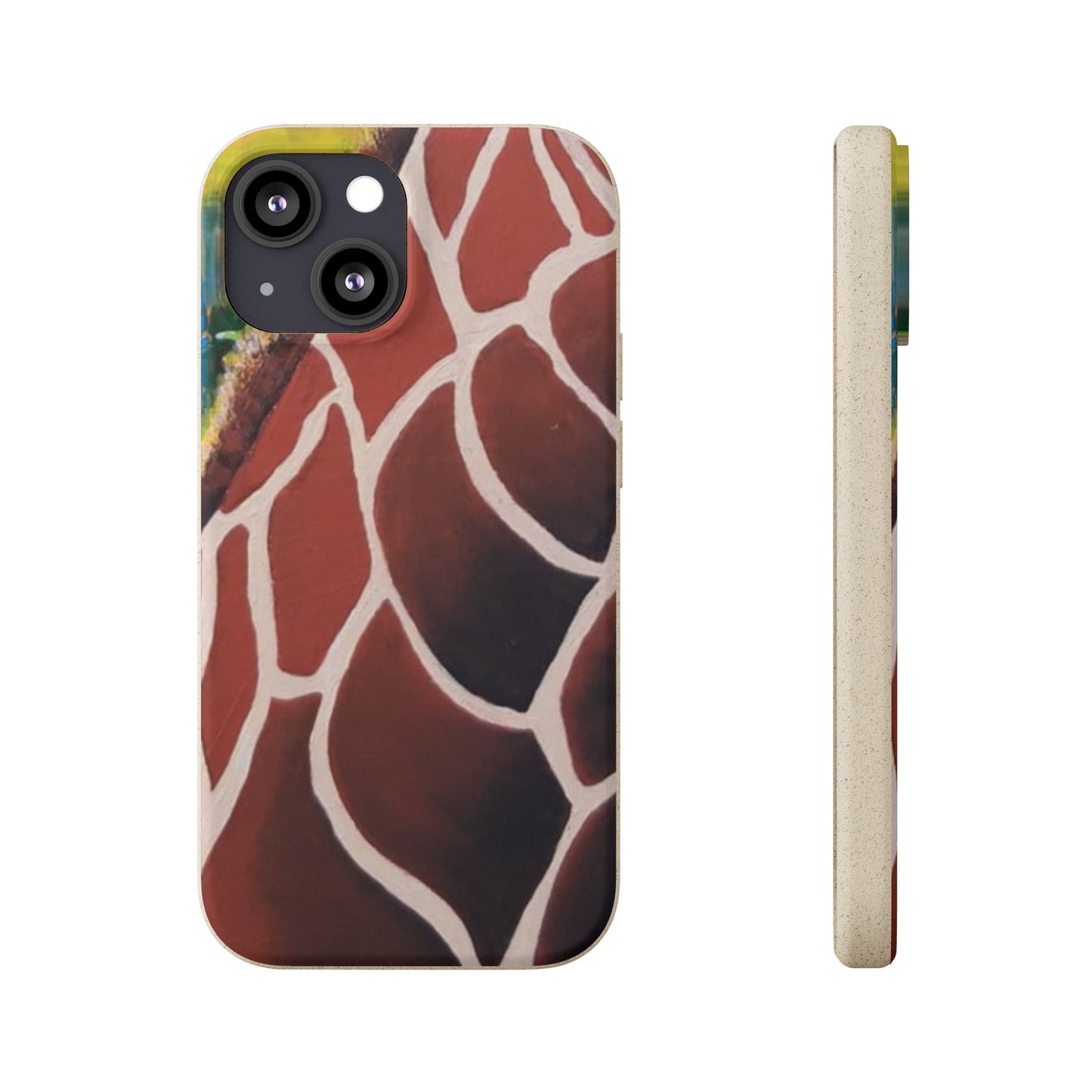 Eco-Friendly Phone Cases, Biodegradable Cases with Giraffe Print, Sustainable