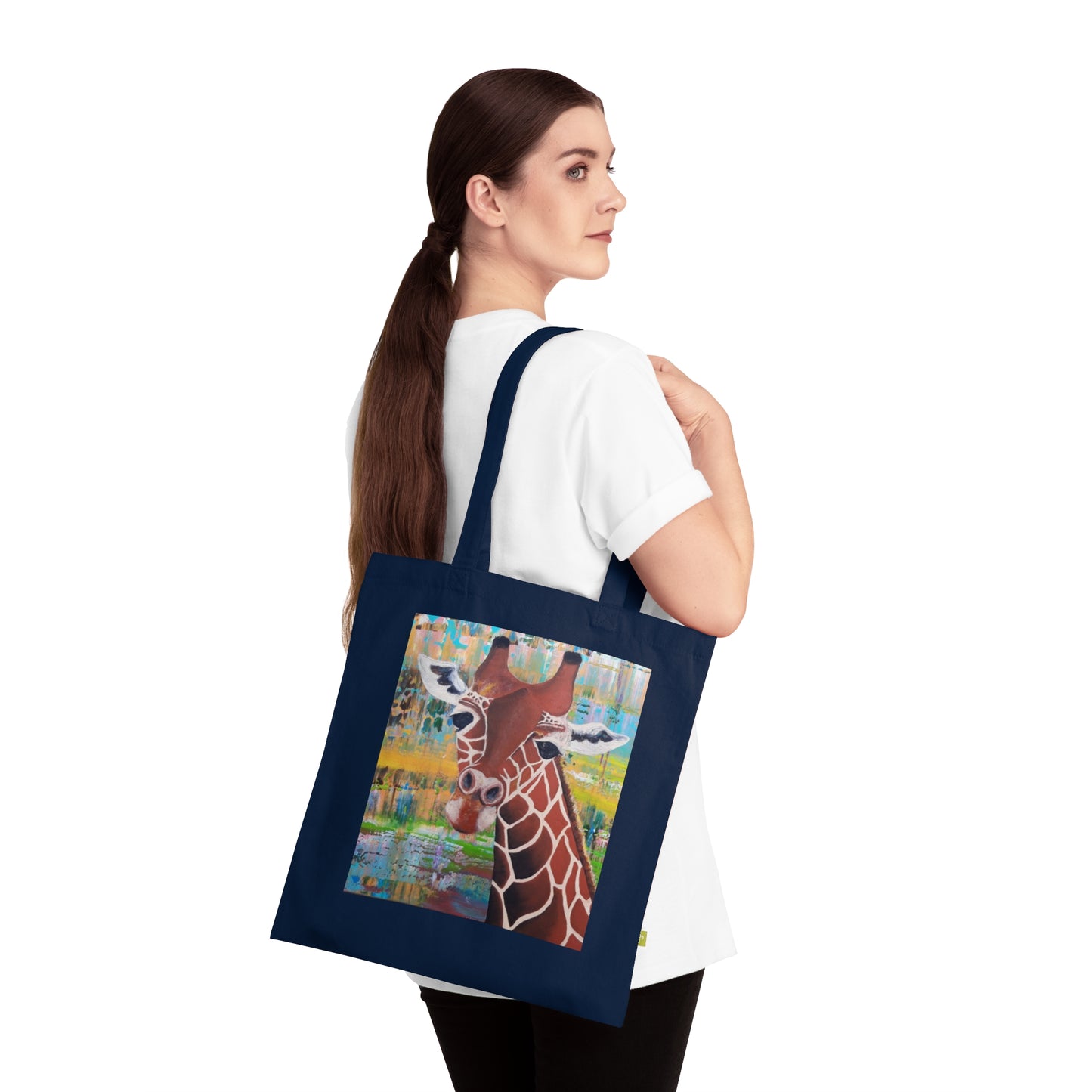 Colorful Giraffe Eco-Friendly Shopping Bag, Sustainable
