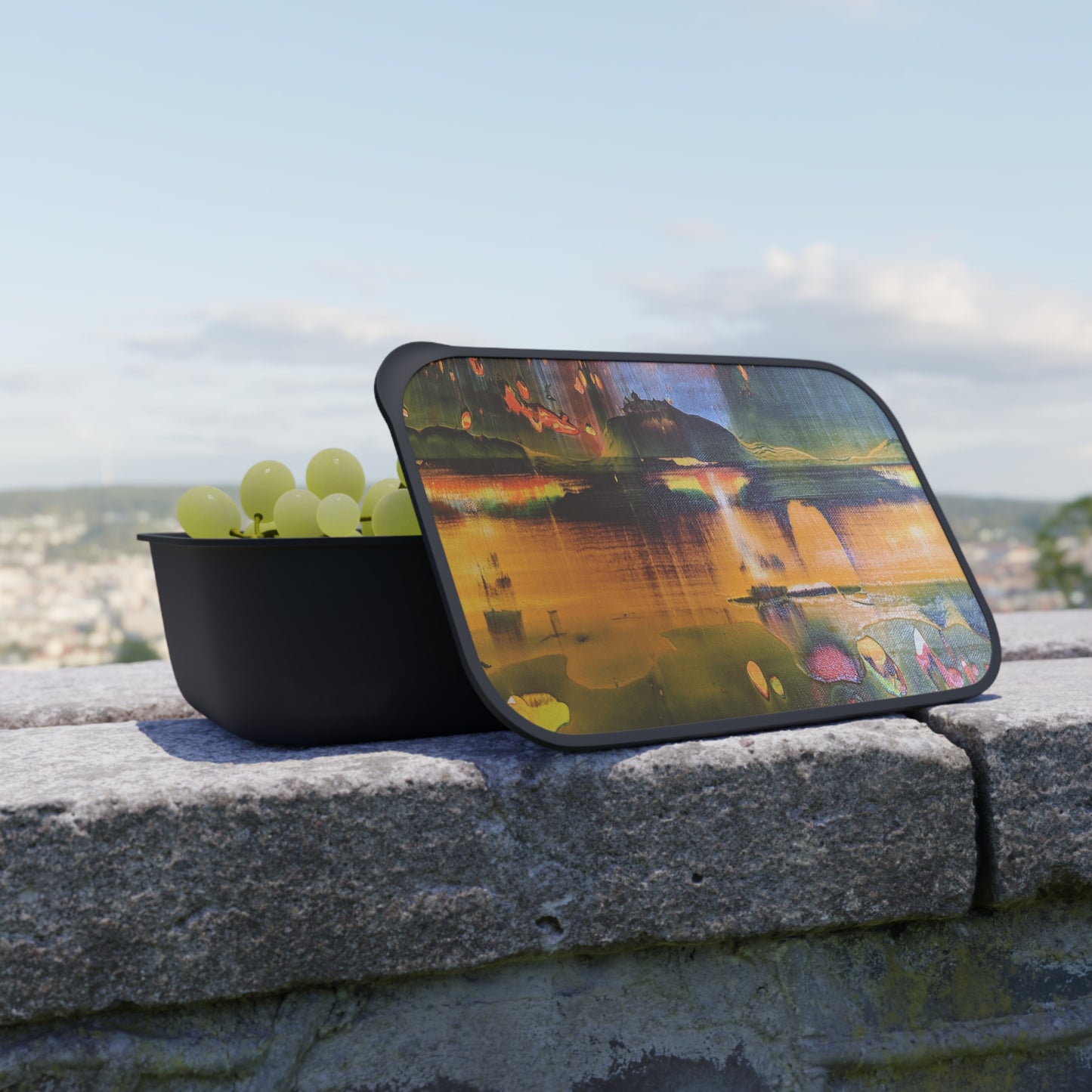PLA Bento Box with Band and Utensils "Nature"