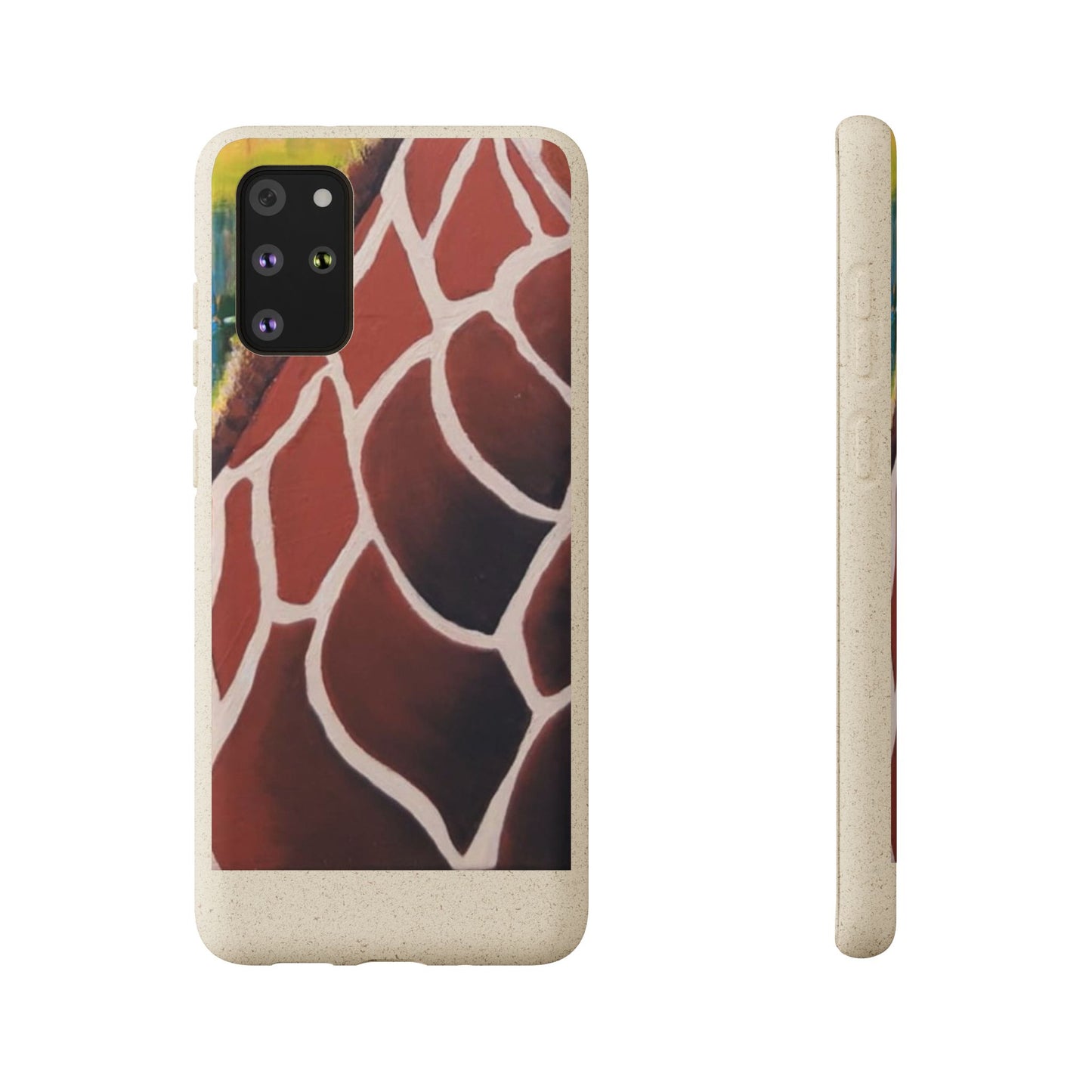 Eco-Friendly Phone Cases, Biodegradable Cases with Giraffe Print, Sustainable