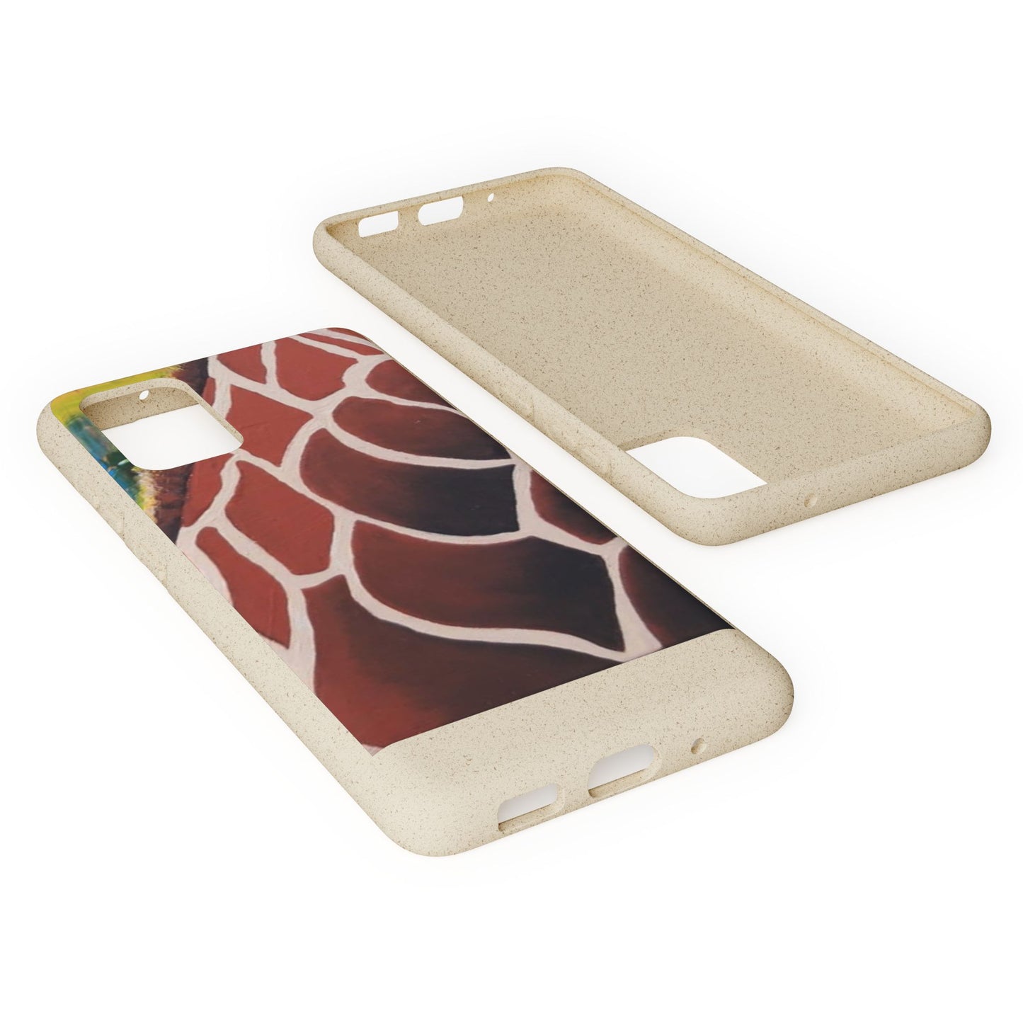 Eco-Friendly Phone Cases, Biodegradable Cases with Giraffe Print, Sustainable