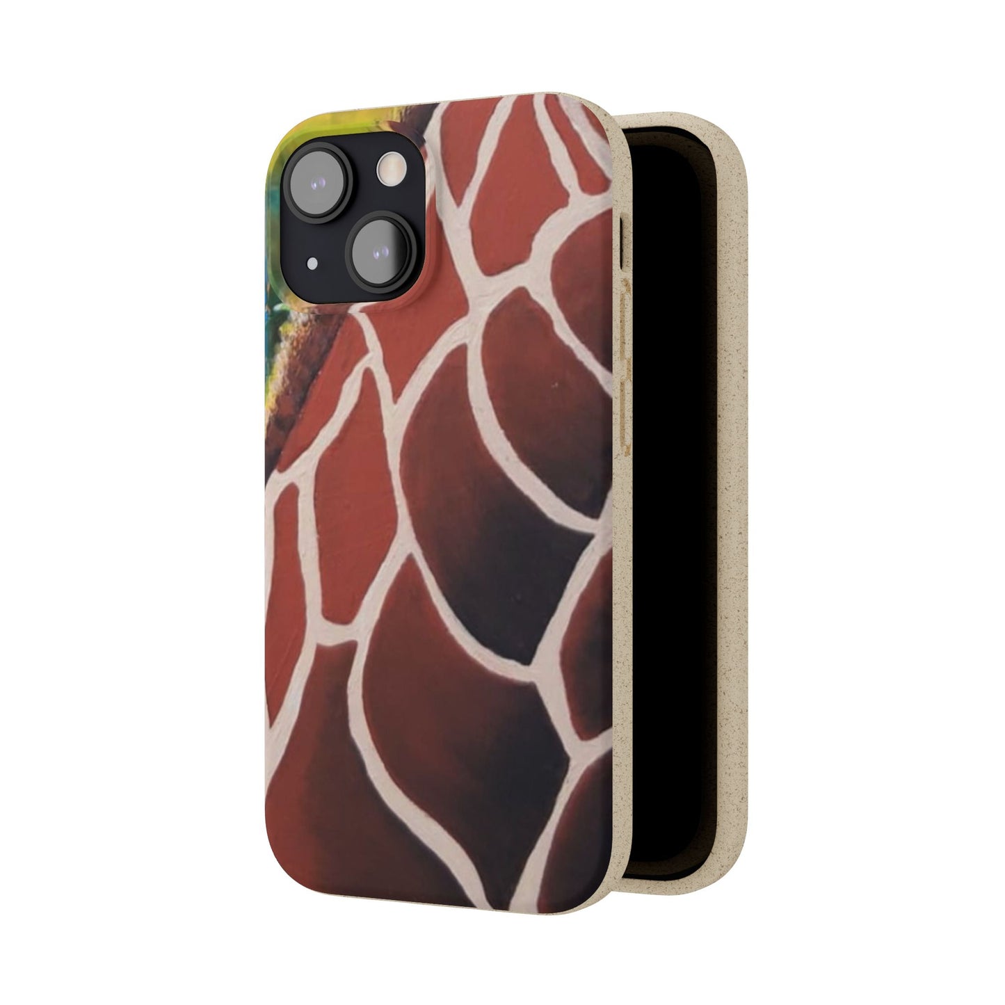 Eco-Friendly Phone Cases, Biodegradable Cases with Giraffe Print, Sustainable