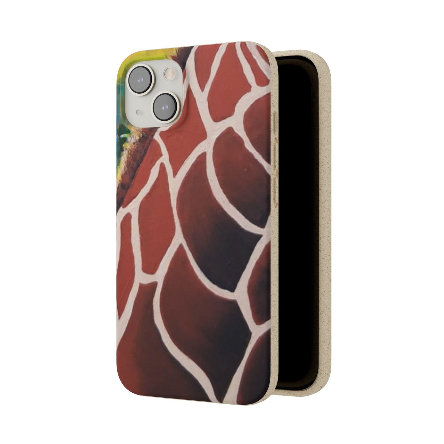 Eco-Friendly Phone Cases, Biodegradable Cases with Giraffe Print, Sustainable