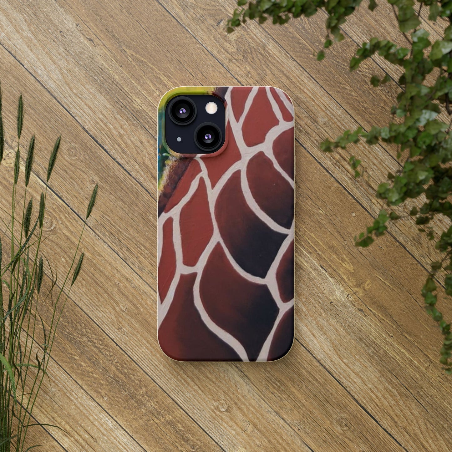 Eco-Friendly Phone Cases, Biodegradable Cases with Giraffe Print, Sustainable
