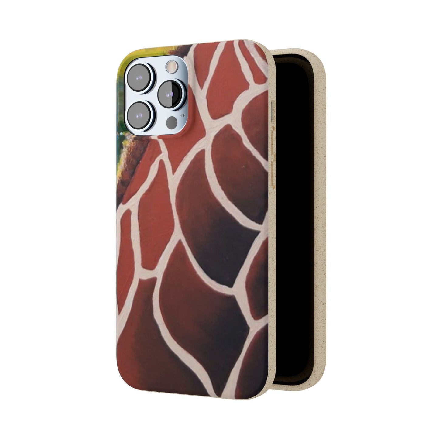 Eco-Friendly Phone Cases, Biodegradable Cases with Giraffe Print, Sustainable