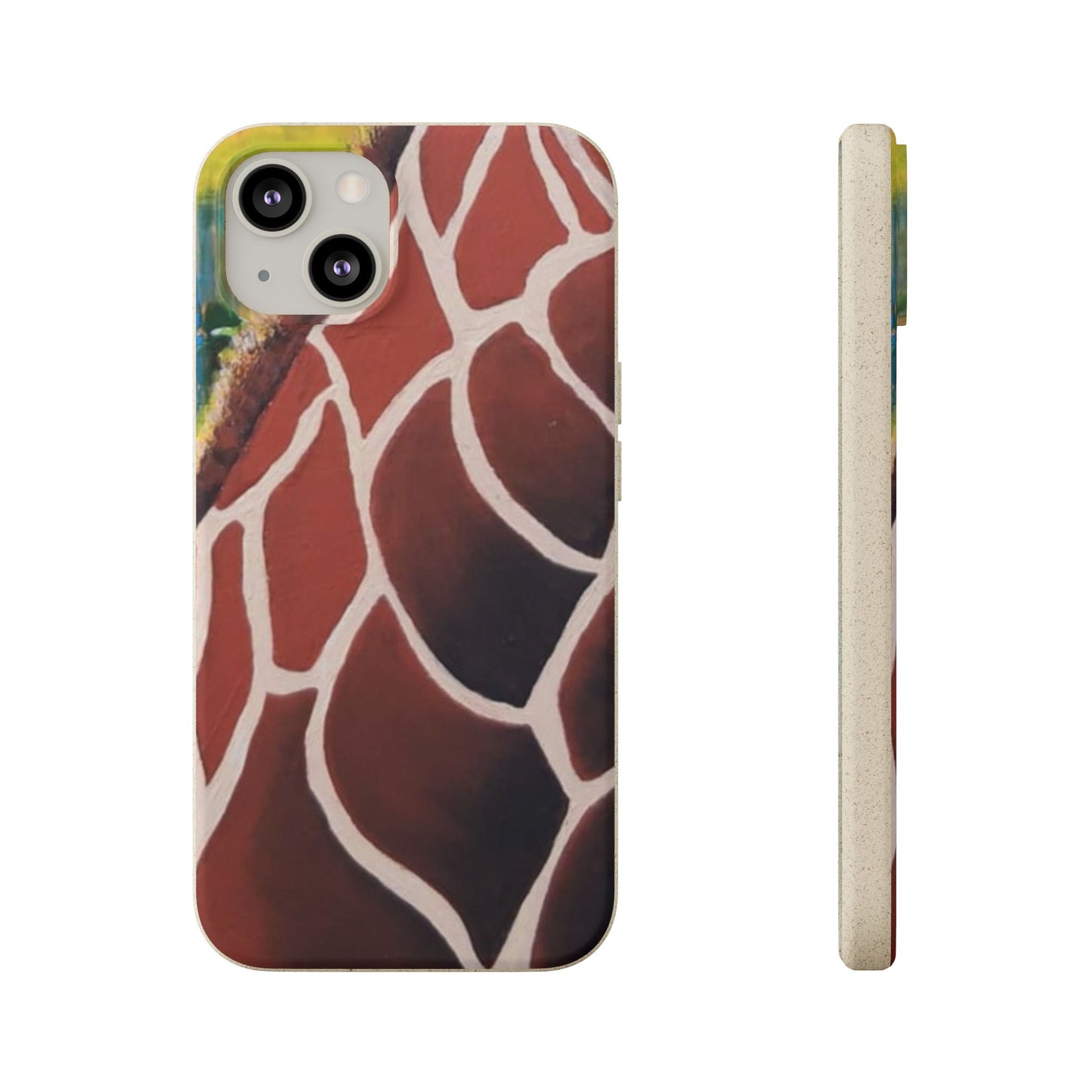 Eco-Friendly Phone Cases, Biodegradable Cases with Giraffe Print, Sustainable