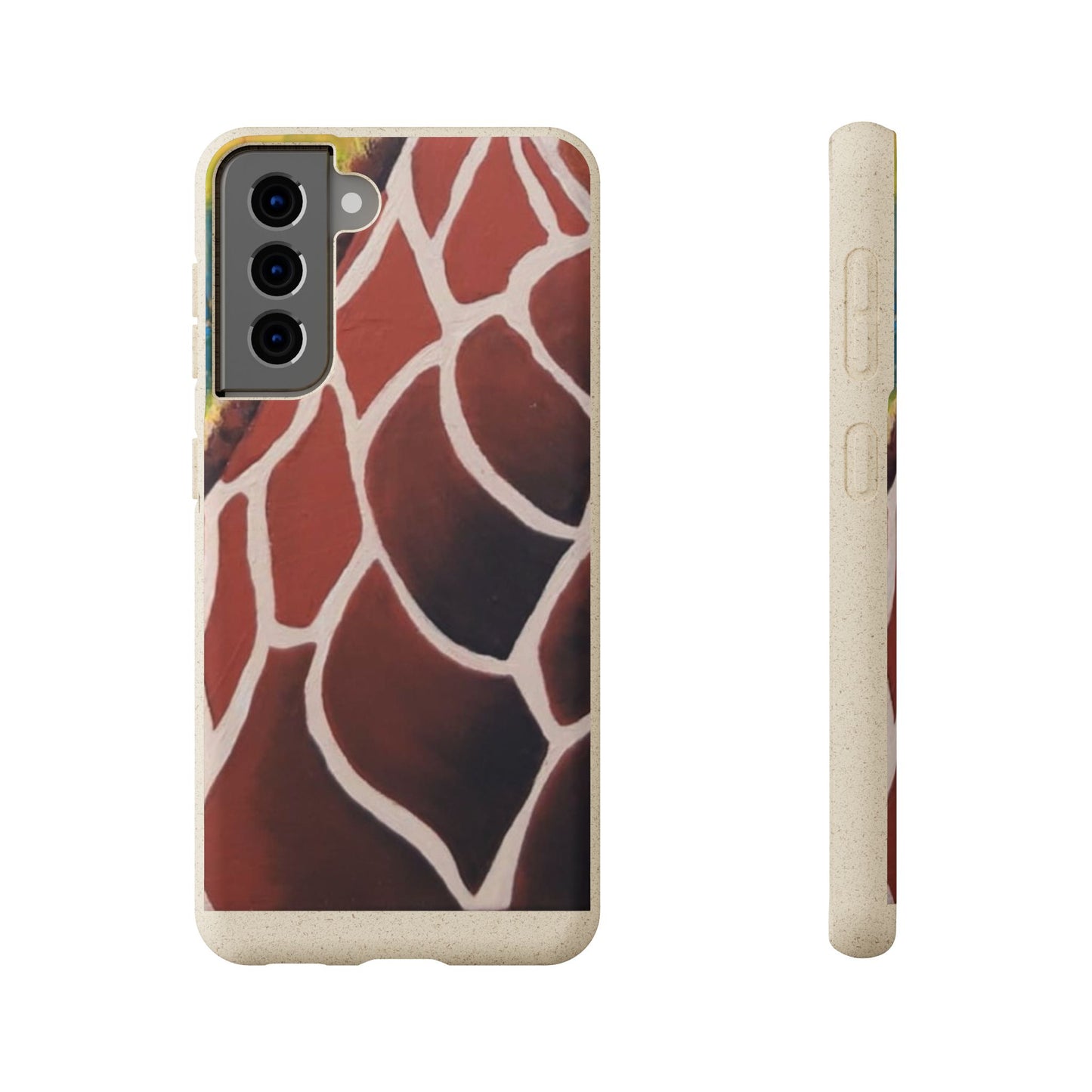 Eco-Friendly Phone Cases, Biodegradable Cases with Giraffe Print, Sustainable