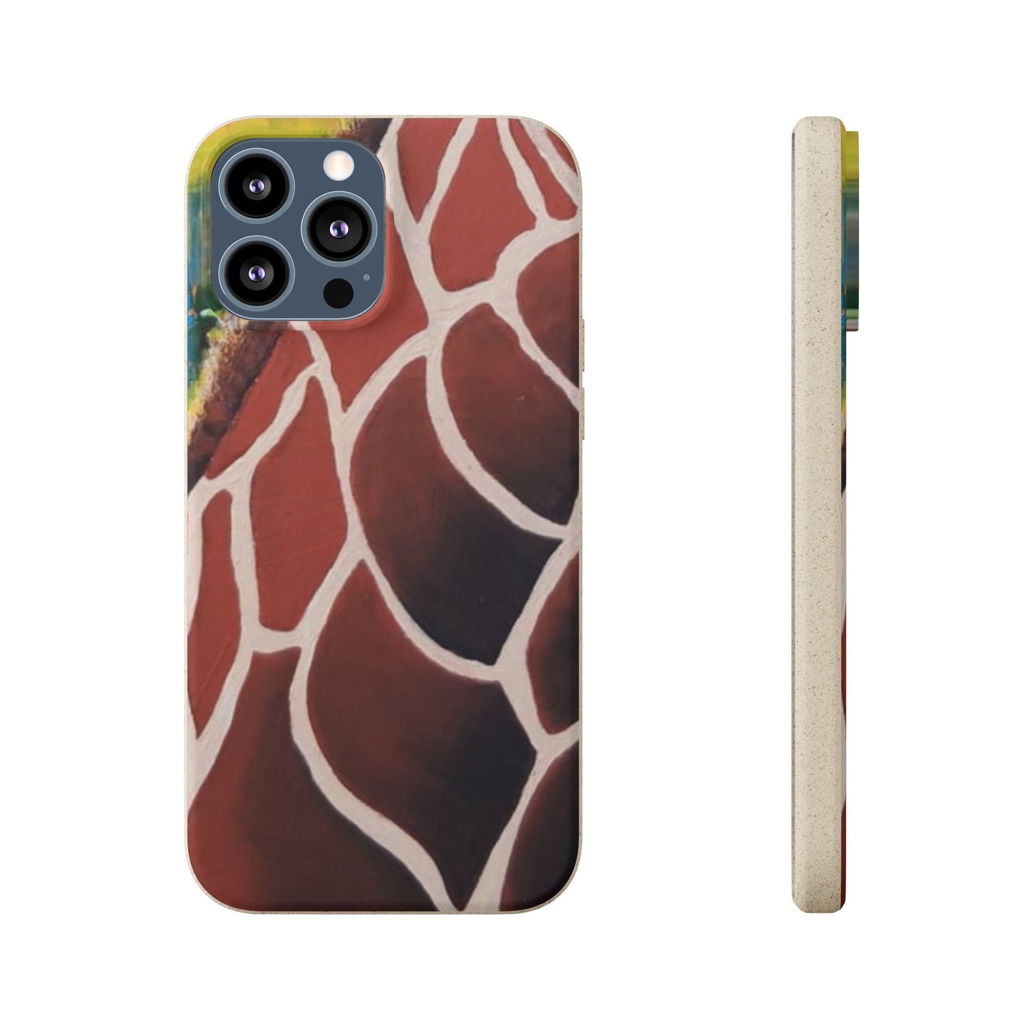 Eco-Friendly Phone Cases, Biodegradable Cases with Giraffe Print, Sustainable