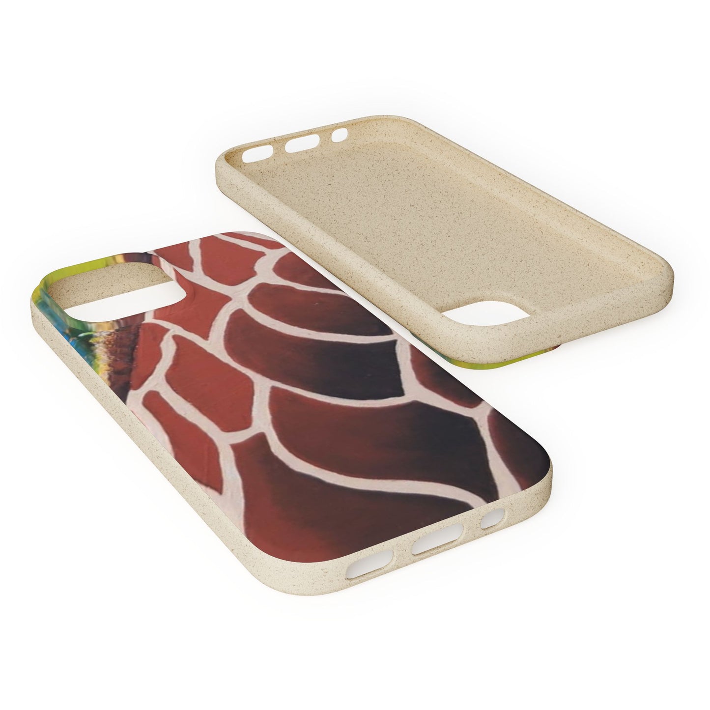Eco-Friendly Phone Cases, Biodegradable Cases with Giraffe Print, Sustainable