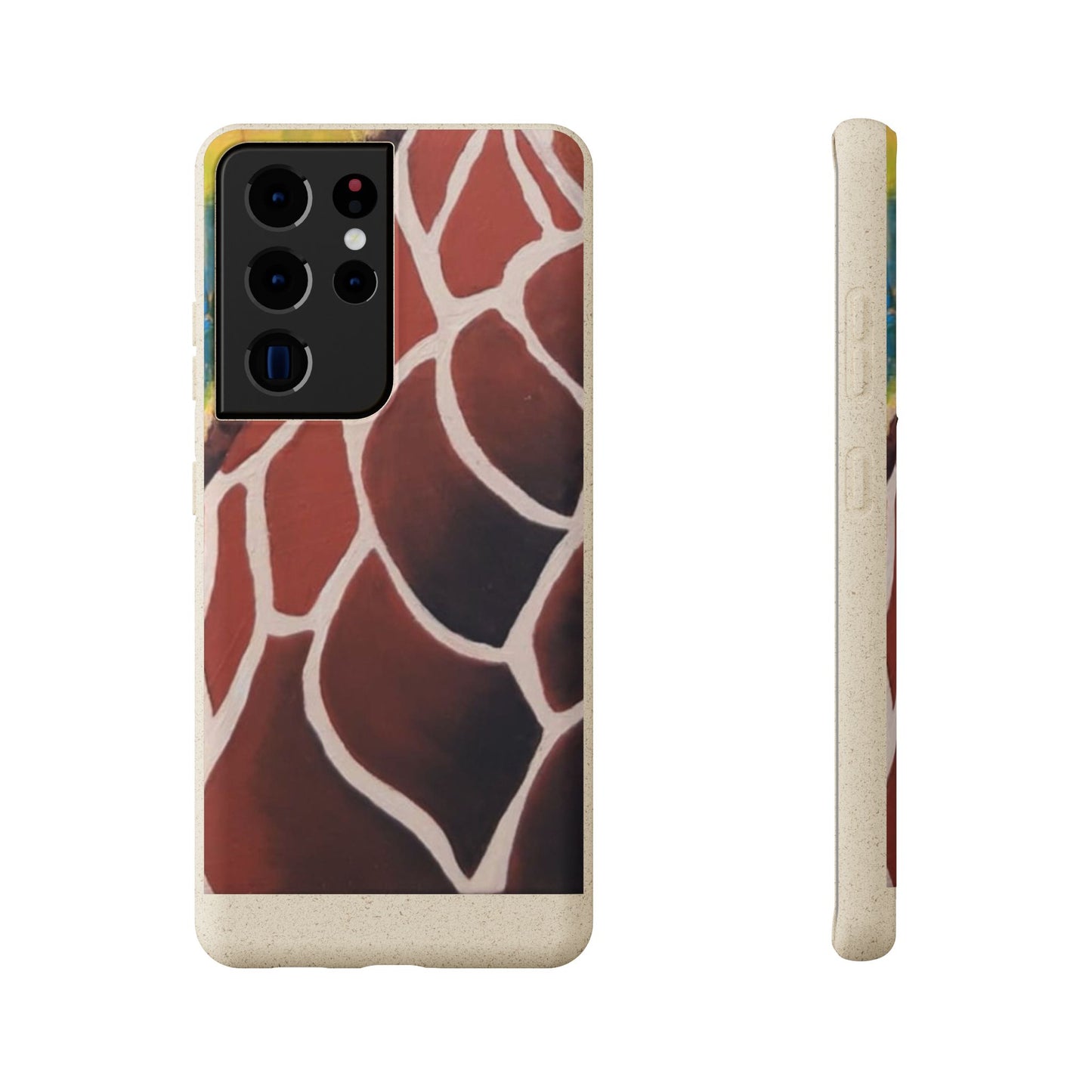Eco-Friendly Phone Cases, Biodegradable Cases with Giraffe Print, Sustainable
