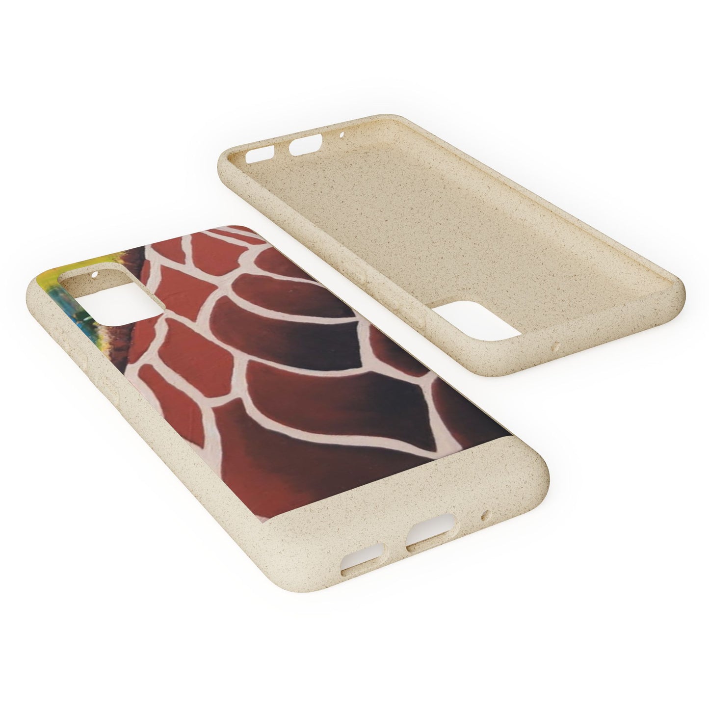 Eco-Friendly Phone Cases, Biodegradable Cases with Giraffe Print, Sustainable