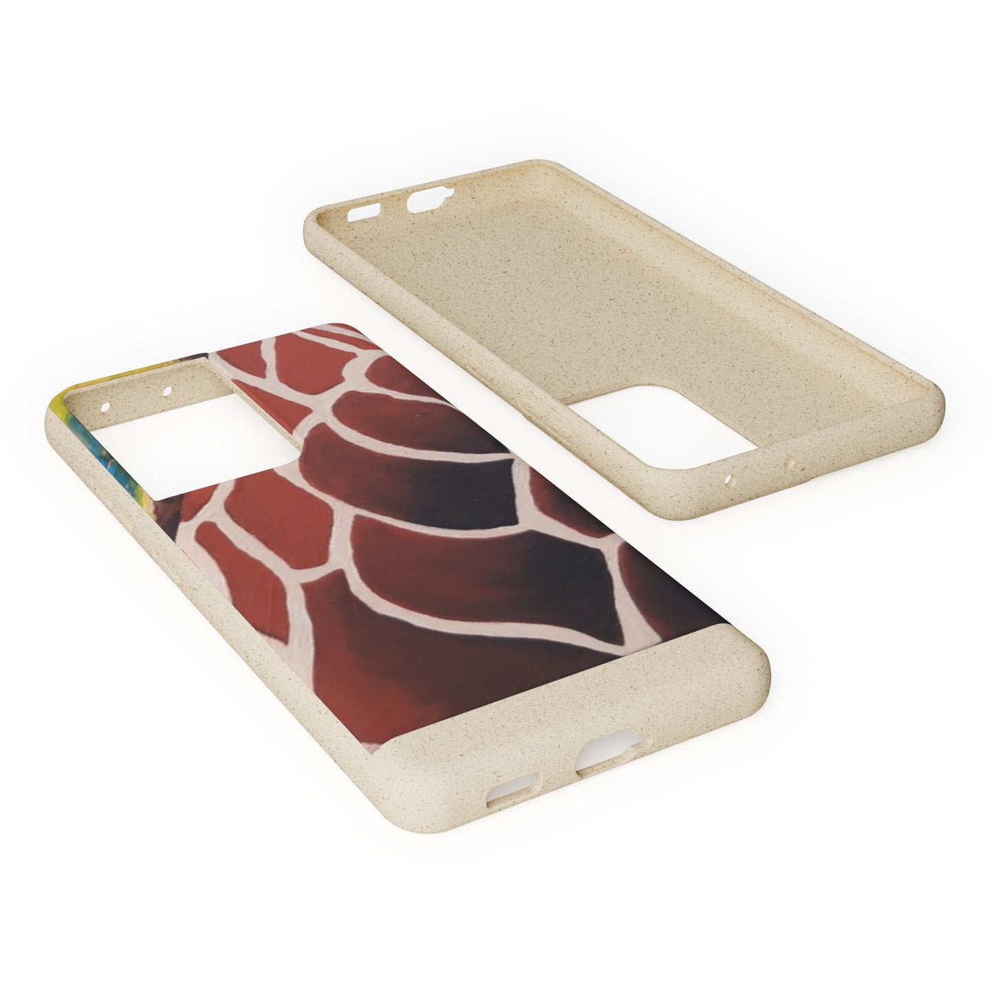 Eco-Friendly Phone Cases, Biodegradable Cases with Giraffe Print, Sustainable