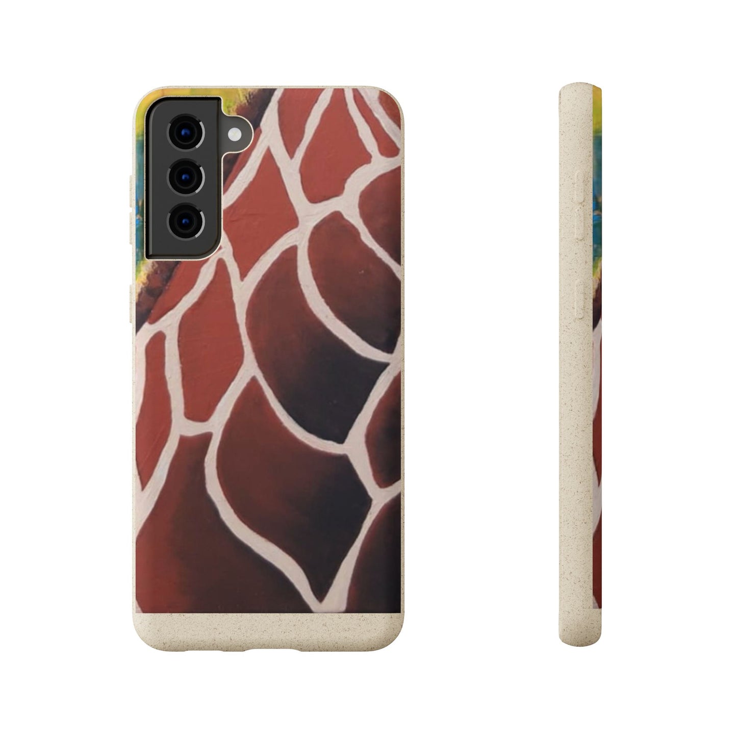 Eco-Friendly Phone Cases, Biodegradable Cases with Giraffe Print, Sustainable