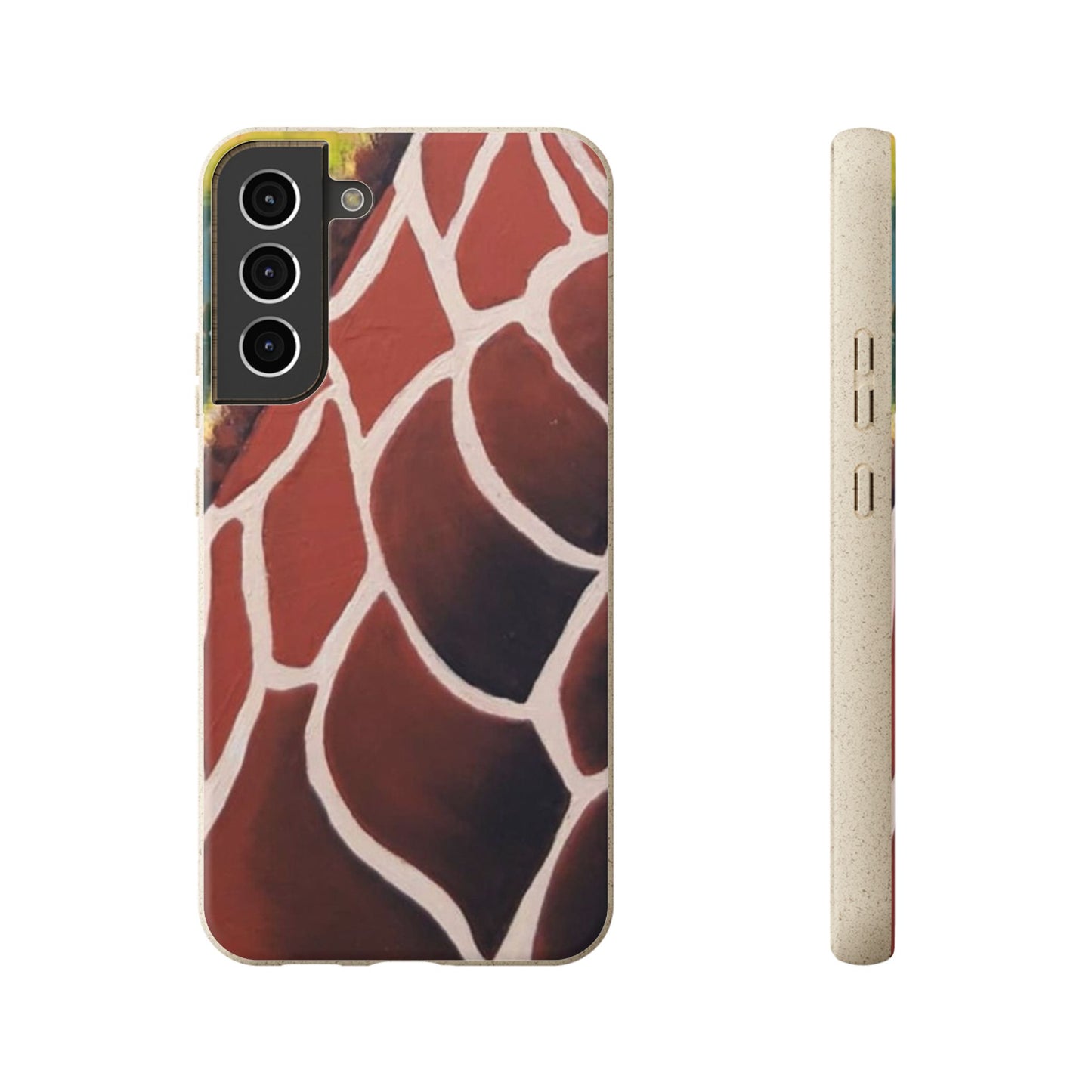 Eco-Friendly Phone Cases, Biodegradable Cases with Giraffe Print, Sustainable