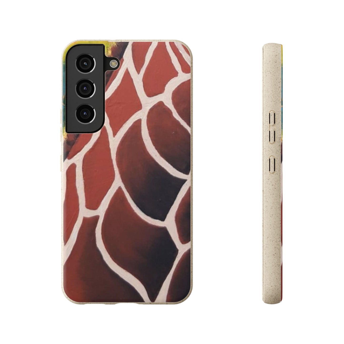 Eco-Friendly Phone Cases, Biodegradable Cases with Giraffe Print, Sustainable