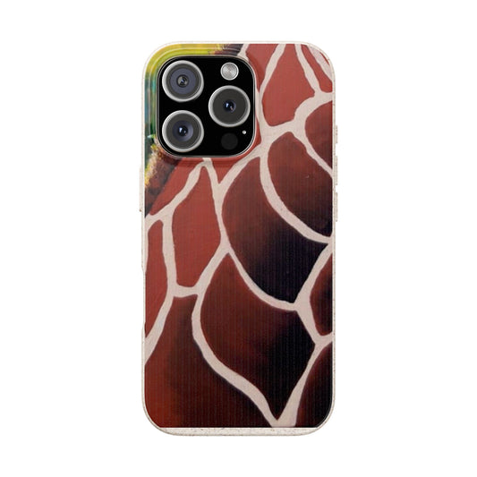 Eco-Friendly Phone Cases, Biodegradable Cases with Giraffe Print, Sustainable