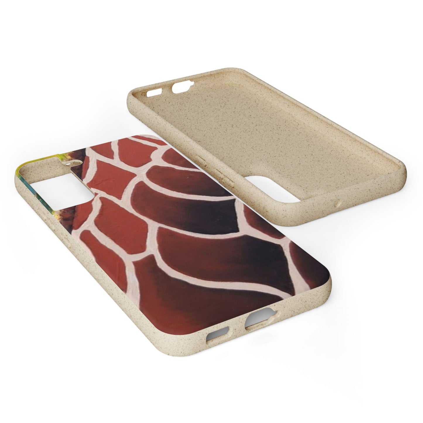 Eco-Friendly Phone Cases, Biodegradable Cases with Giraffe Print, Sustainable