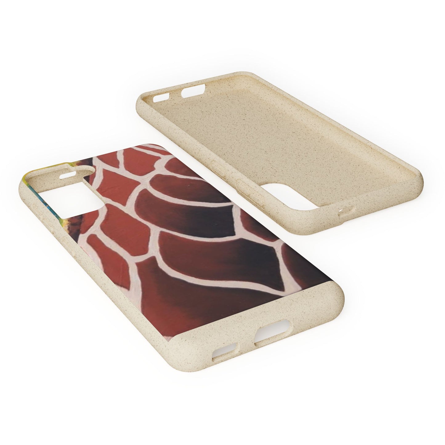 Eco-Friendly Phone Cases, Biodegradable Cases with Giraffe Print, Sustainable
