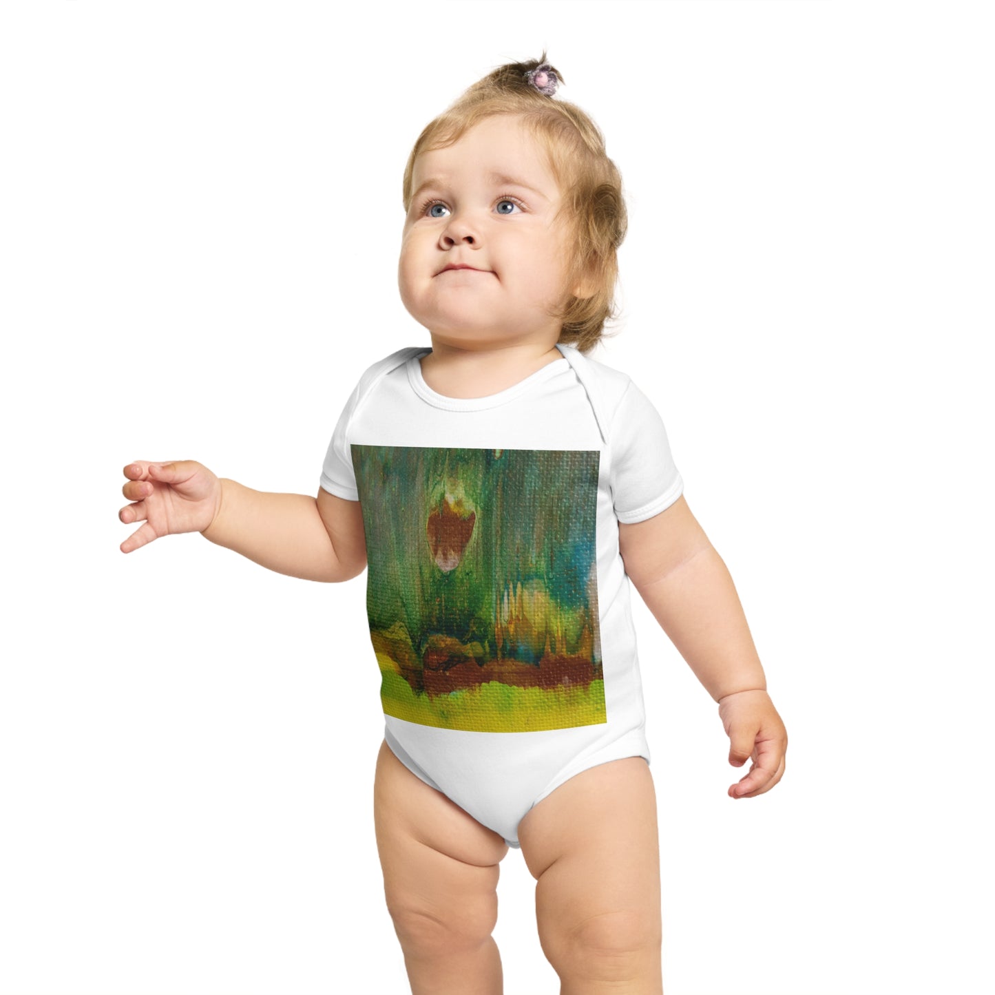 Organic Short Sleeve Baby Bodysuit *Tulip*