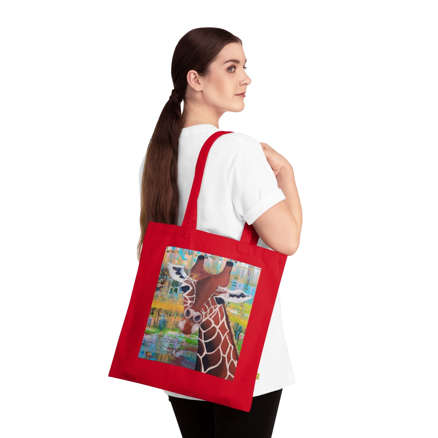 Colorful Giraffe Eco-Friendly Shopping Bag, Sustainable