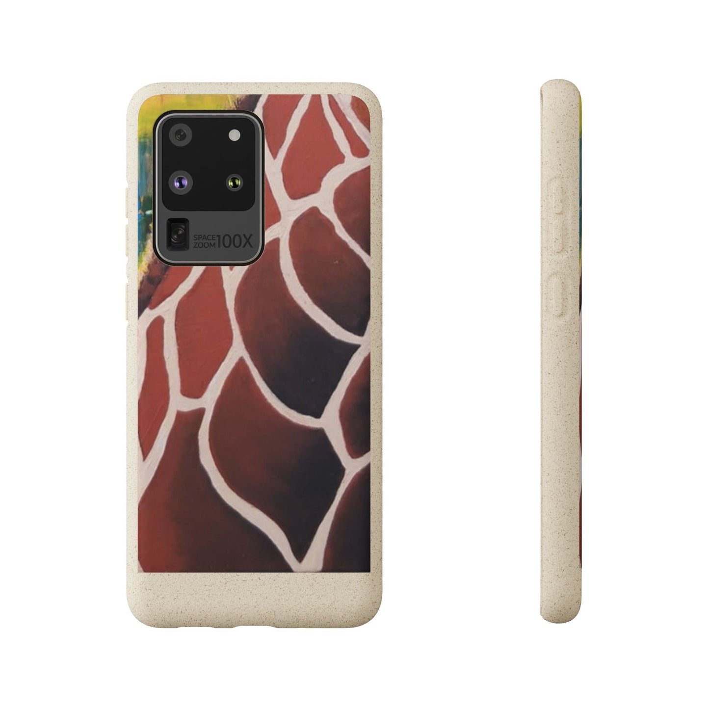 Eco-Friendly Phone Cases, Biodegradable Cases with Giraffe Print, Sustainable