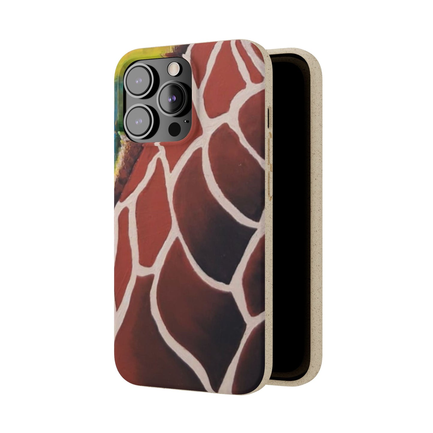 Eco-Friendly Phone Cases, Biodegradable Cases with Giraffe Print, Sustainable