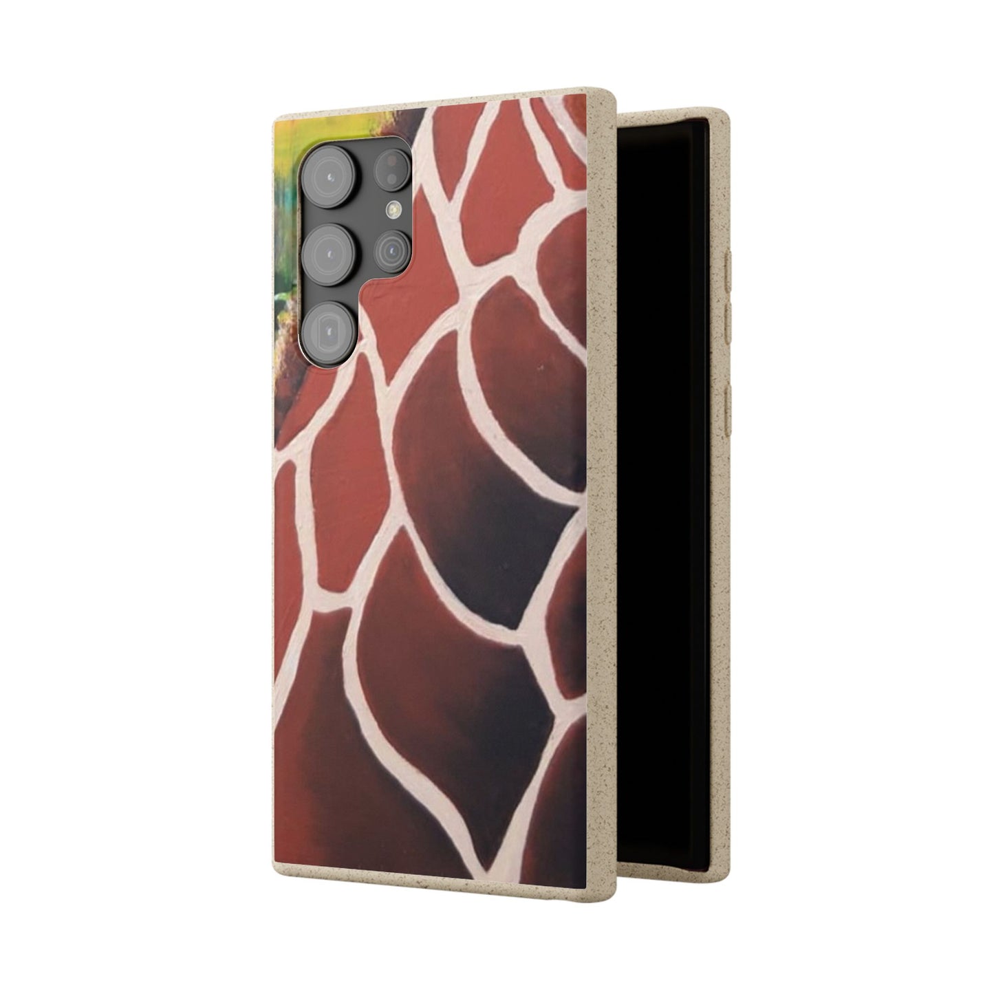 Eco-Friendly Phone Cases, Biodegradable Cases with Giraffe Print, Sustainable