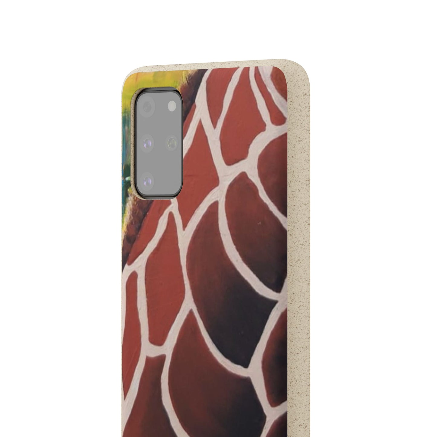 Eco-Friendly Phone Cases, Biodegradable Cases with Giraffe Print, Sustainable