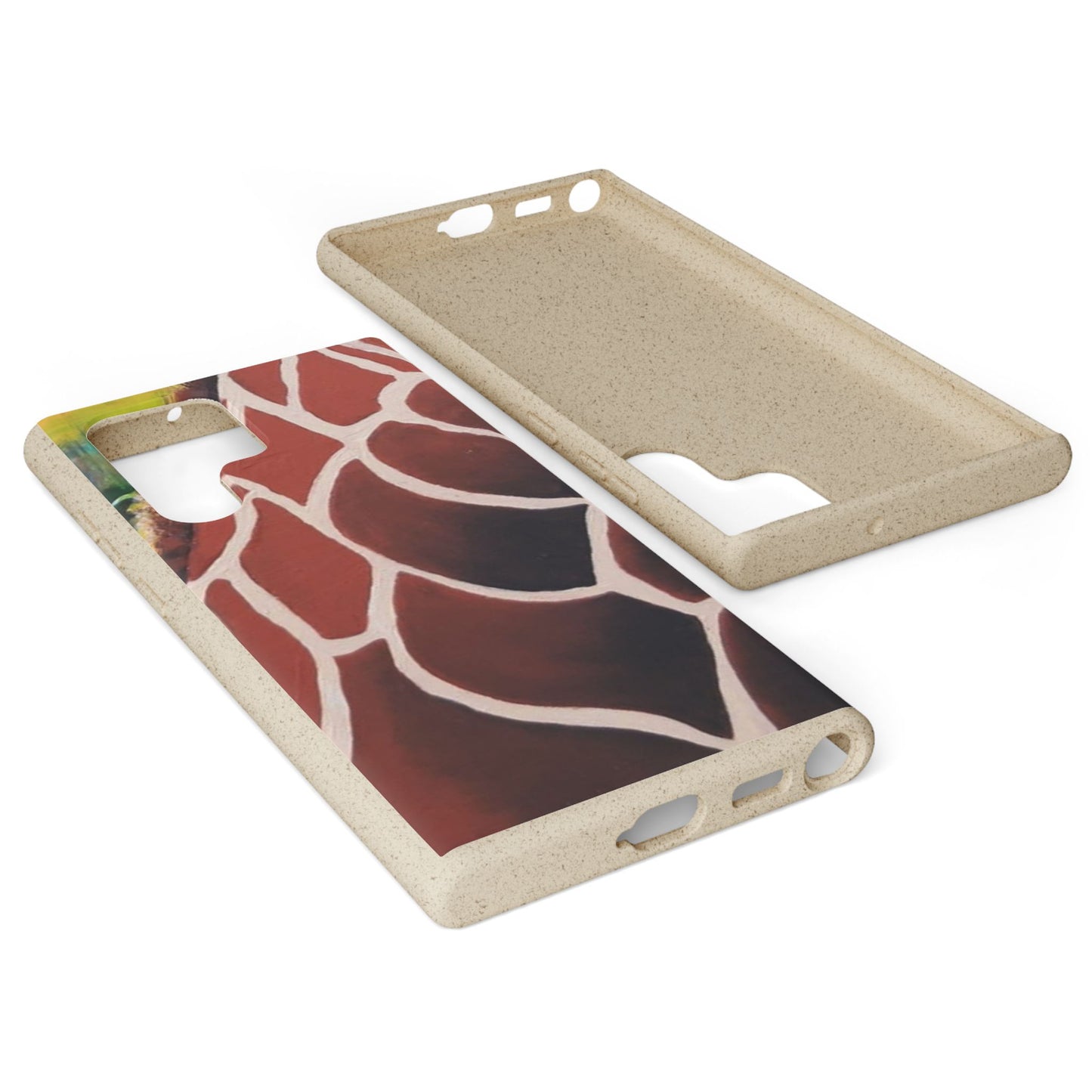 Eco-Friendly Phone Cases, Biodegradable Cases with Giraffe Print, Sustainable