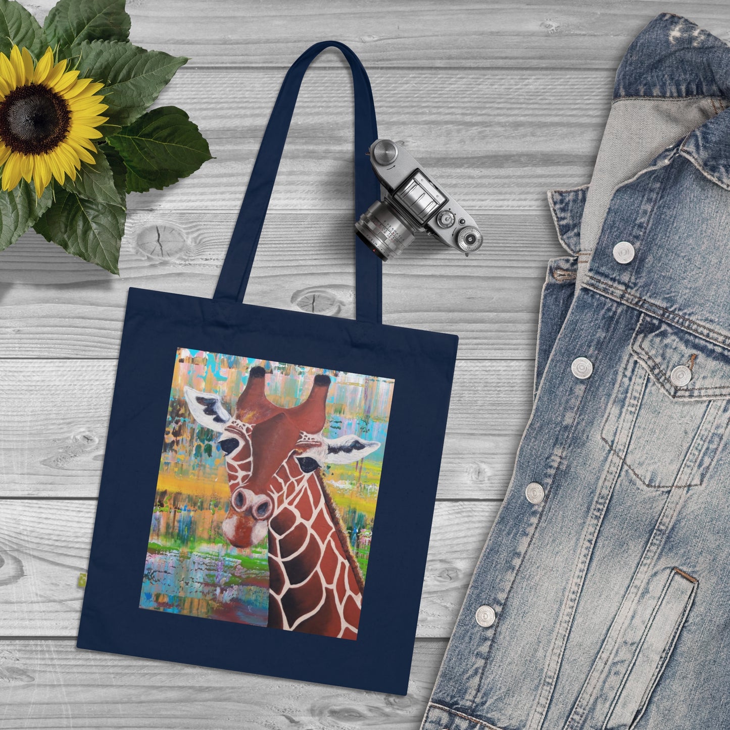 Colorful Giraffe Eco-Friendly Shopping Bag, Sustainable