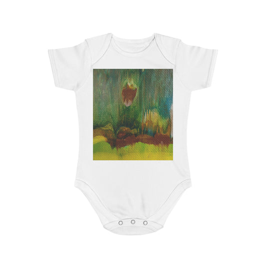Organic Short Sleeve Baby Bodysuit *Tulip*