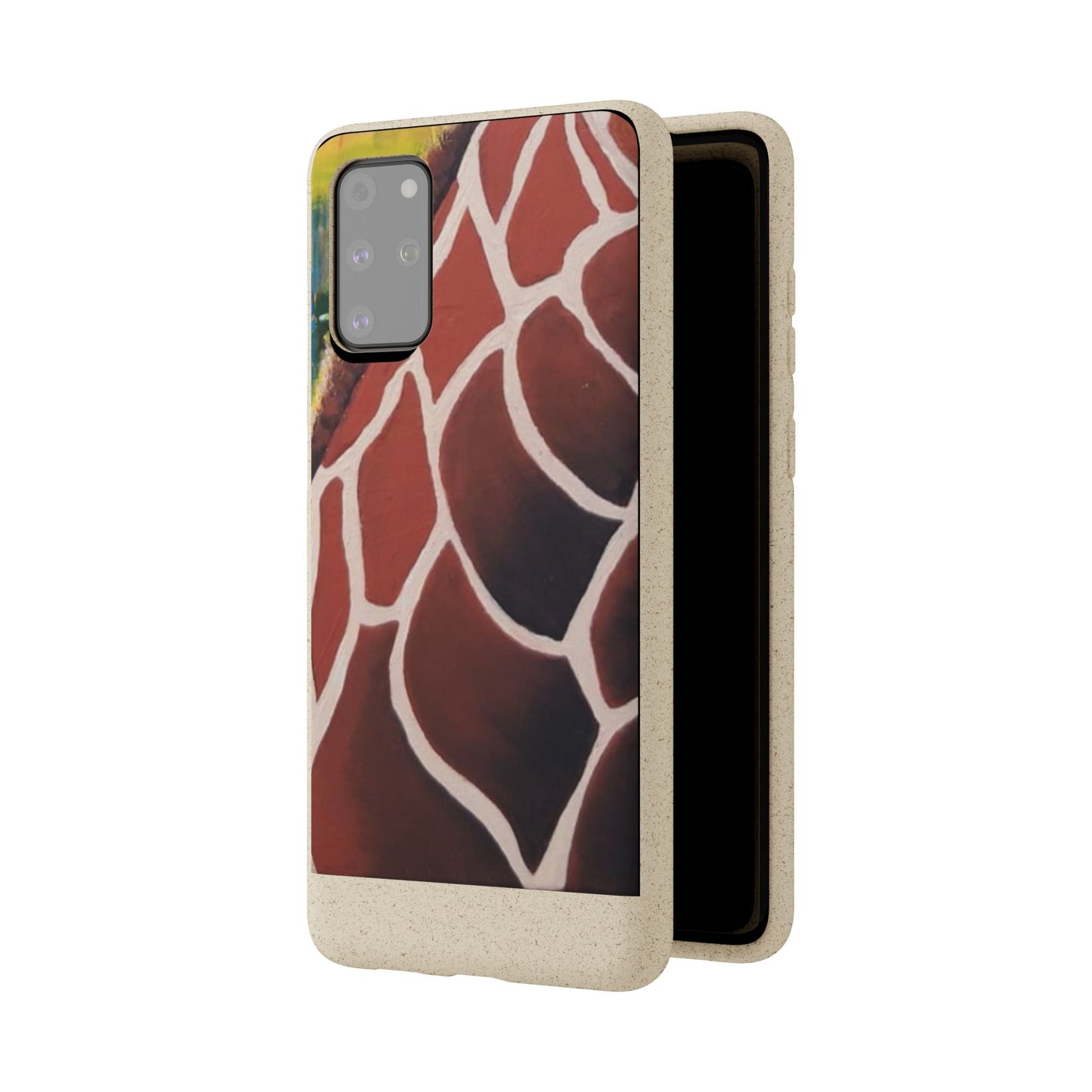 Eco-Friendly Phone Cases, Biodegradable Cases with Giraffe Print, Sustainable