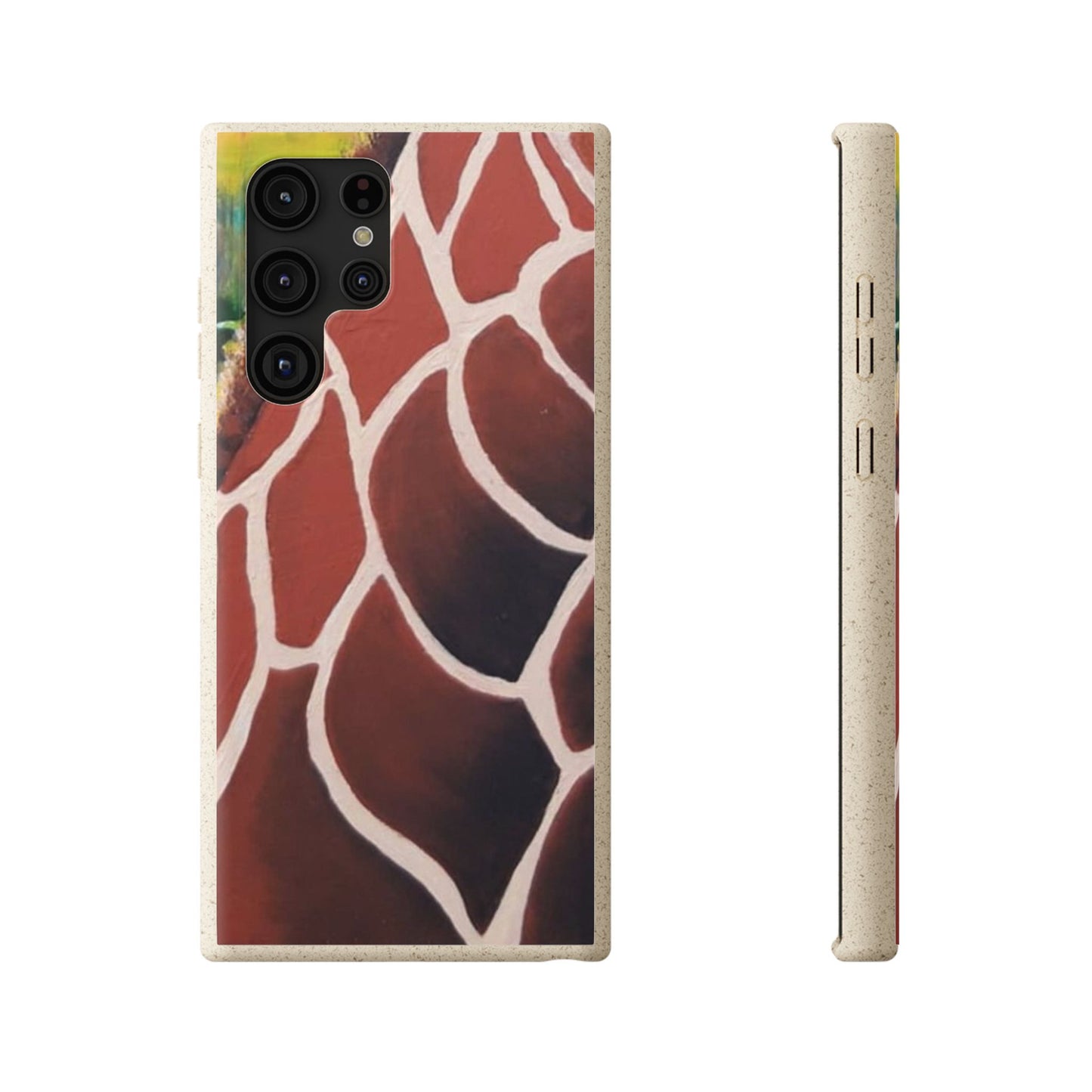 Eco-Friendly Phone Cases, Biodegradable Cases with Giraffe Print, Sustainable