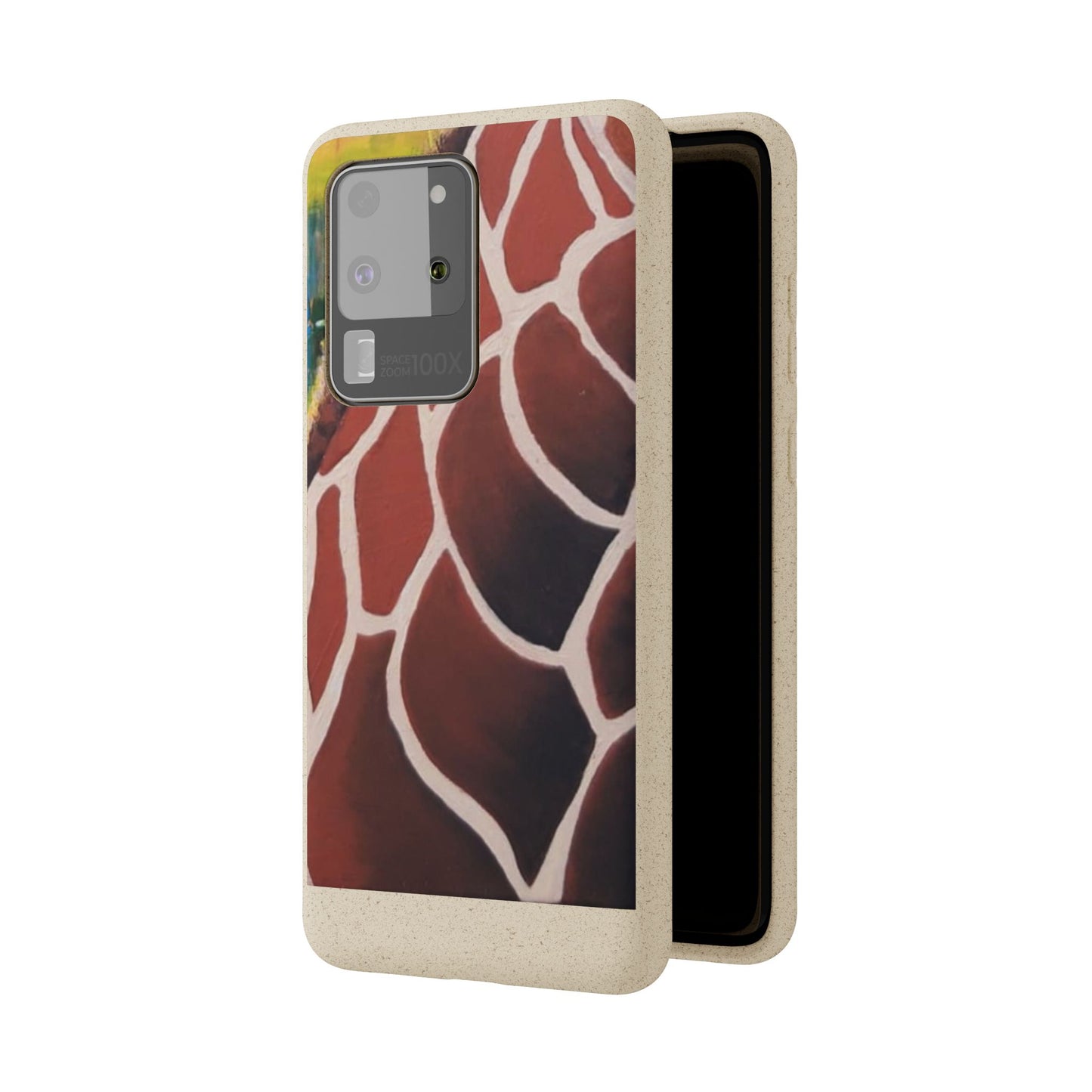 Eco-Friendly Phone Cases, Biodegradable Cases with Giraffe Print, Sustainable