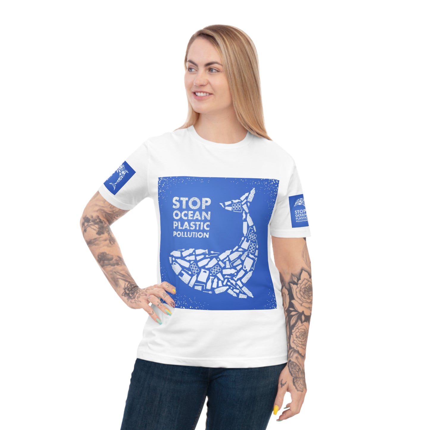 Organic Unisex Classic Jersey T-shirt *save our oceans l*