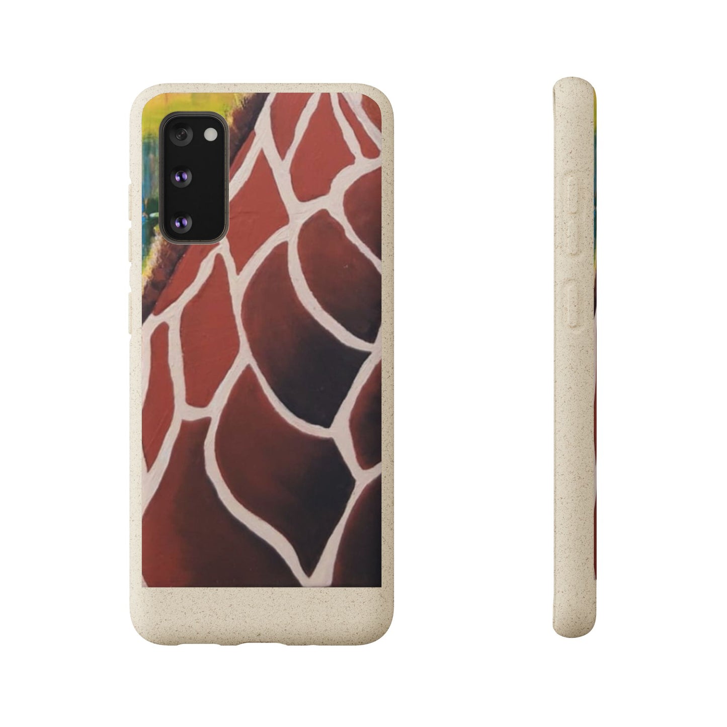 Eco-Friendly Phone Cases, Biodegradable Cases with Giraffe Print, Sustainable