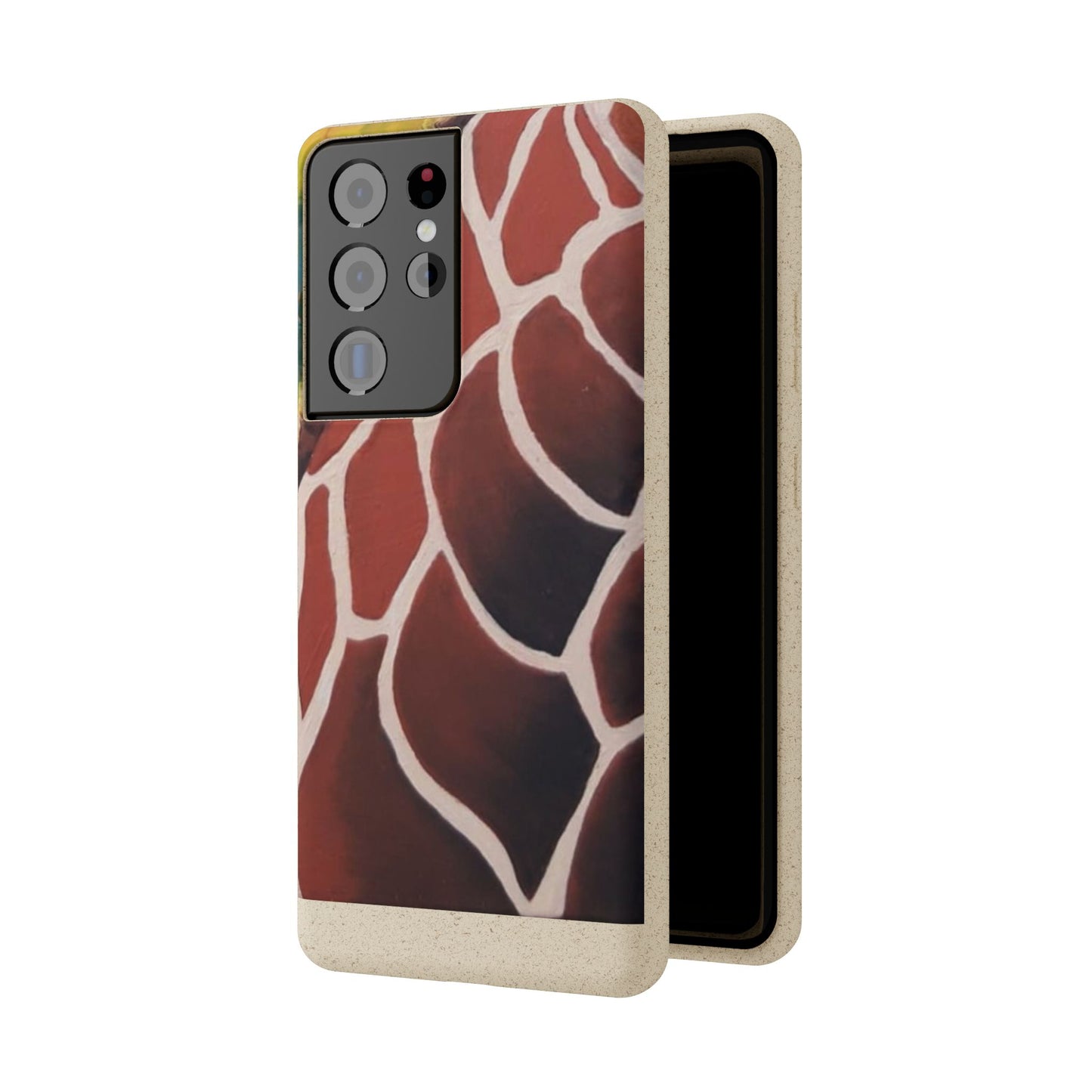 Eco-Friendly Phone Cases, Biodegradable Cases with Giraffe Print, Sustainable