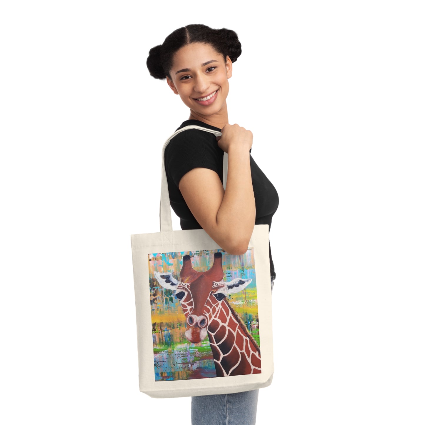 Colorful Natural Giraffe Eco-Friendly Shopping Bag